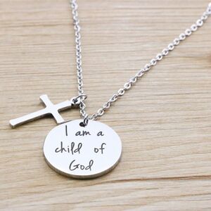 Cross Prayer Faith Bible Verse Religious Necklace